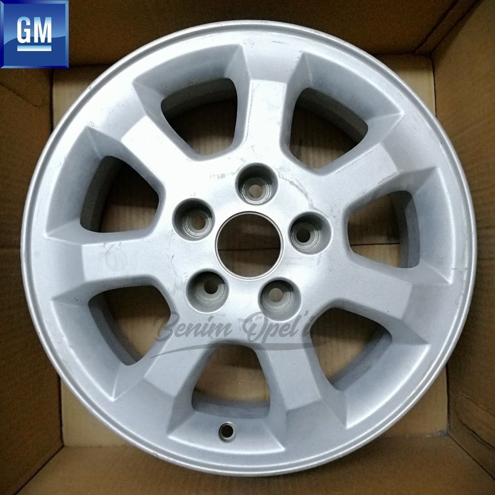 Opel Astra G, Zafira A Steel Wheel Rim Silver Grey 5 Wheel 6Jx15 Inch Code: Wz 1 Piece Price GM Genuine 1002113 - 13115515 - 13115515