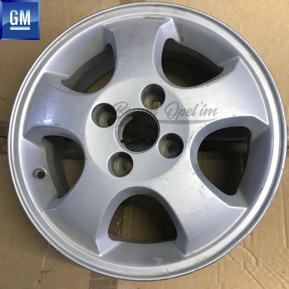 Opel Corsa B, Tigra A Steel Wheel Rim Silver Grey 4 Spoke 5.1/2Jx14Inch Code: Et49 1 Piece Price GM Genuine 1002025 - 9192839