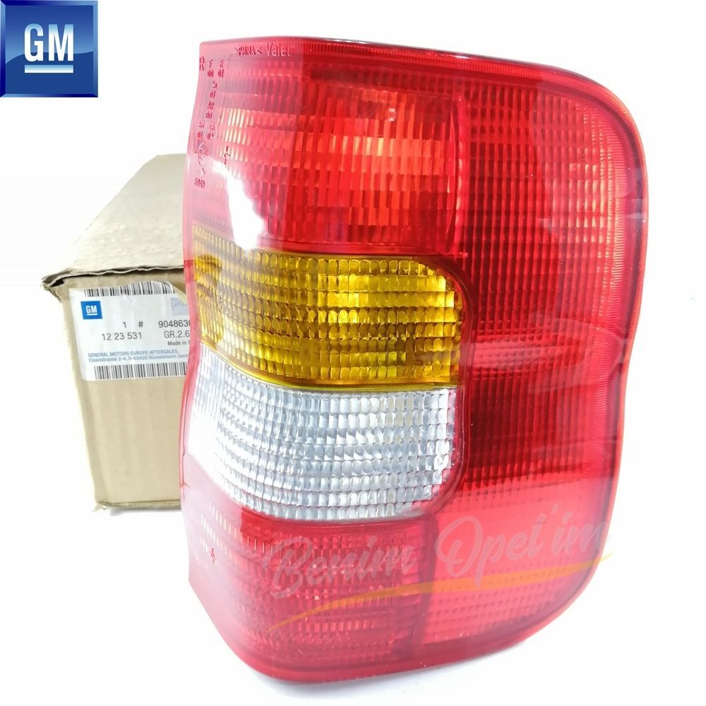 Opel Combo B Fogless Right Rear Taillight Red GM Original 1223531 - 90486300