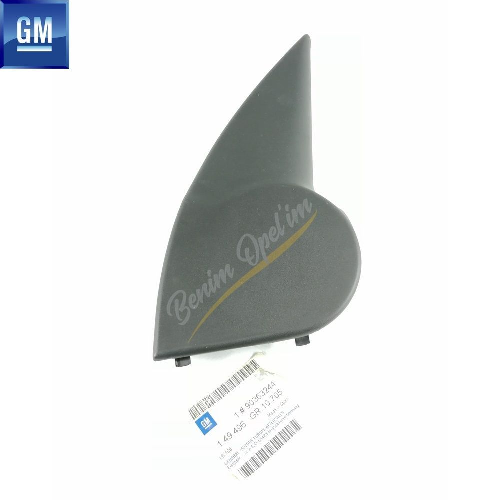 Opel Combo B Right Electric Outside Rear View Mirror Inner Corner Cover Smoked GM Original 149496 - 90363244