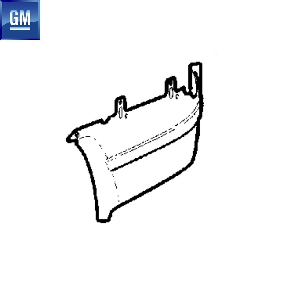 Opel Astra G F69 Left Rear Fender Lower Extension GM Genuine 183168 - 93240826