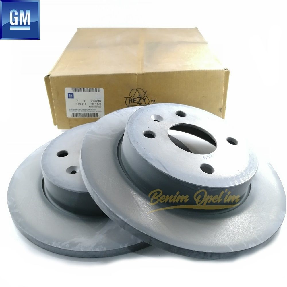 4 Wheel Rear Brake Disc Kit 240X10mm Opel Astra G, Zafira A, Astra H, Meriva A GM Genuine 569111 - 9196587