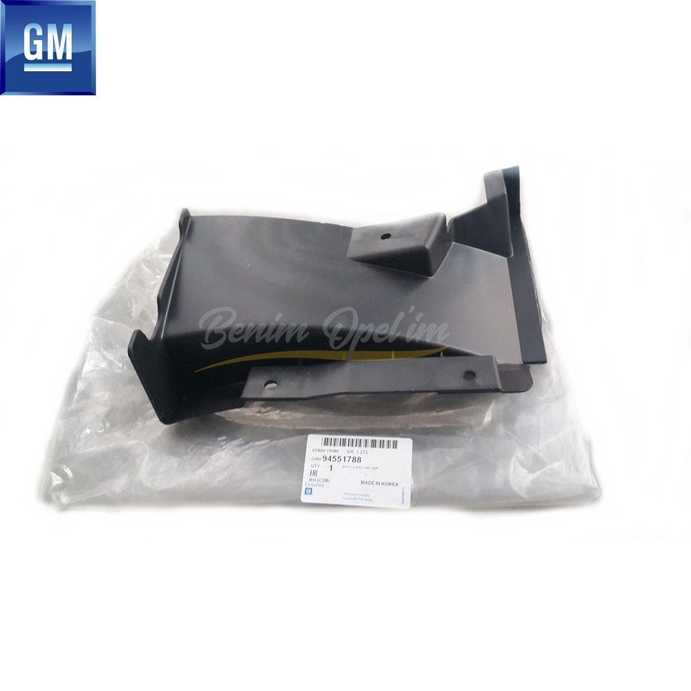 Chevrolet Spark M300 Left Radiator Lower Bracket (Baffle) GM Genuine 94551788