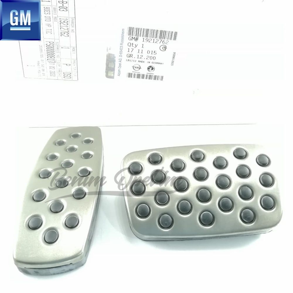 Product Code : 19212762 - Automatic Gear Pedal Set Stainless Steel Opel Astra K, Insignia A, Insignia B, Zafira C GM Original 19212762 - 1711015