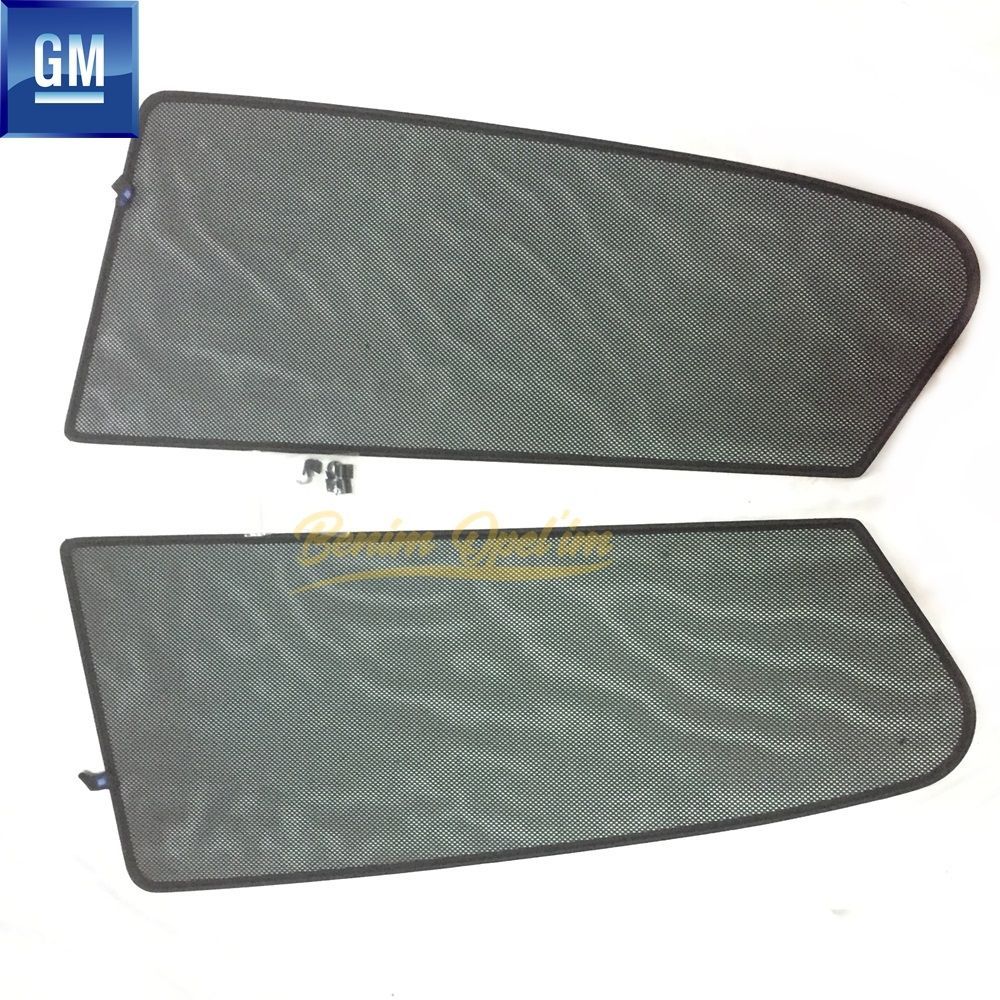 Product Code : 6732017 - Opel Astra H HB Rear Door Window Sun Shade Curtain Set Black GM Genuine 6732017 - 93199087 - 93199087