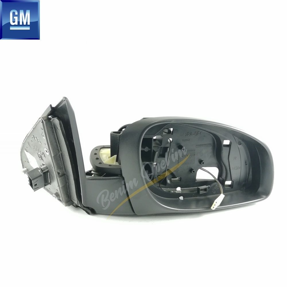 Opel Vectra C, Signum Electric Right Outside Rear View Mirror Body Black (Manual Folding) GM Genuine 6428265 - 13253334