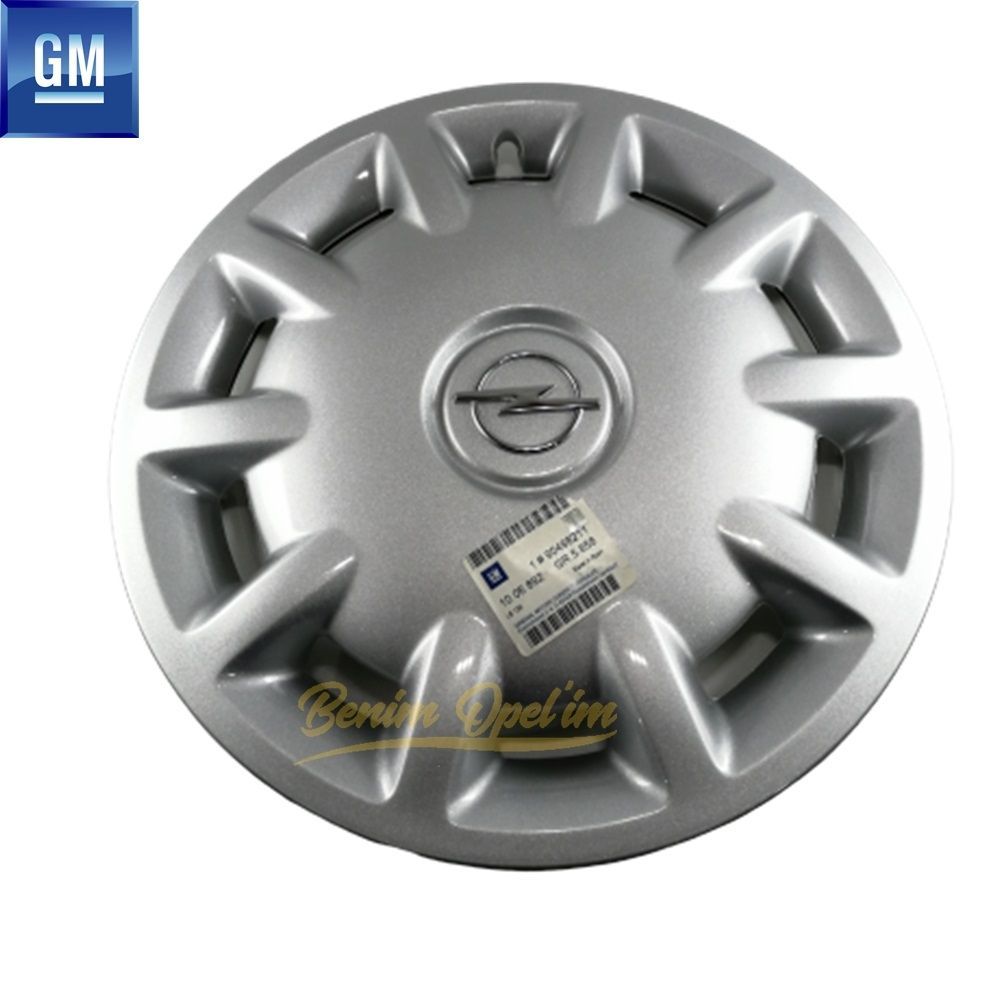 Opel Astra G, Zafira A Wheel Cover Silver Grey 5.1/2Jx14 Inch 1 Piece Price GM Genuine 1006892 - 90498211 - 90498211