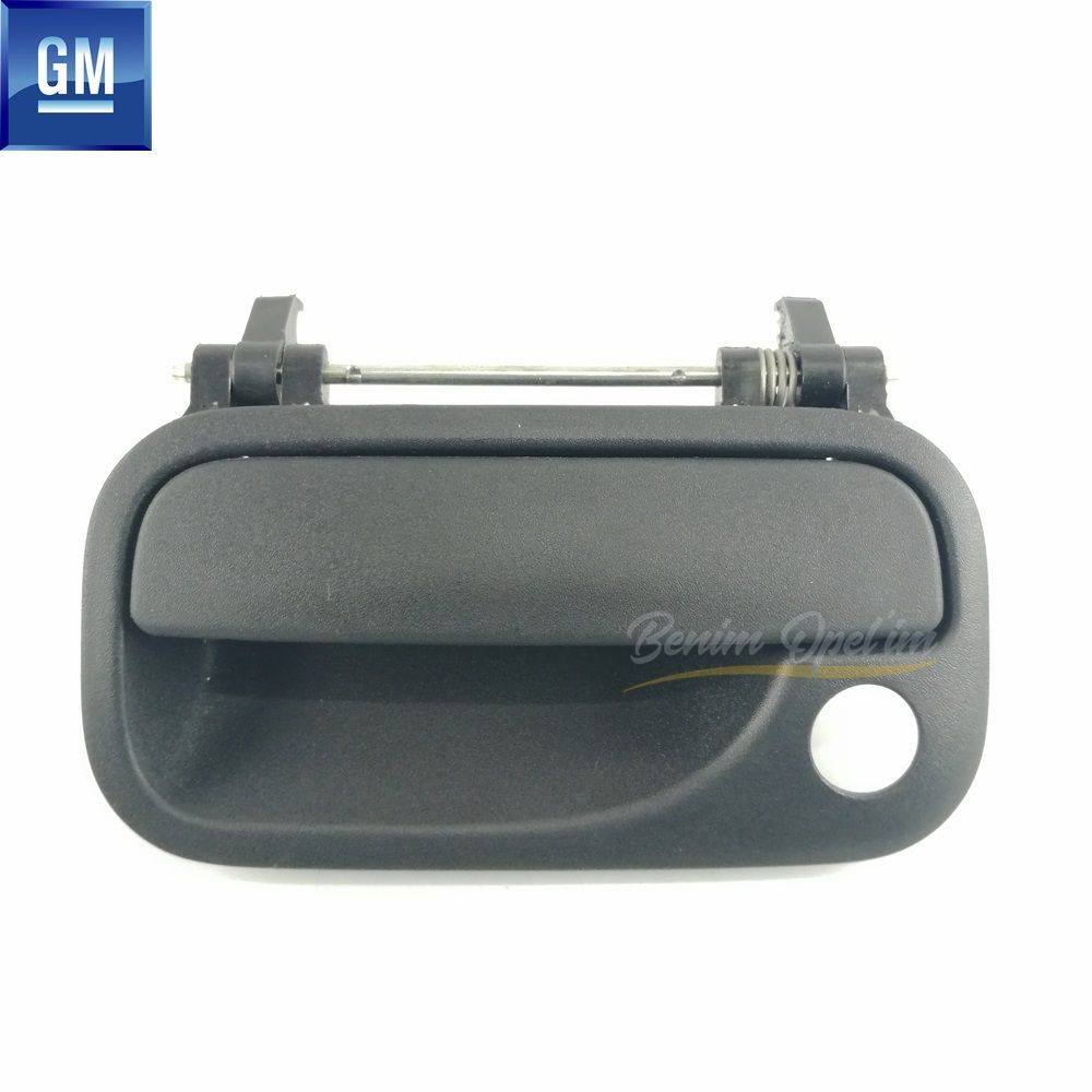 Opel Vectra B, Calibra Perforated Left Front Door Exterior Opening Handle Black GM Original 5138106SIY - 9192219