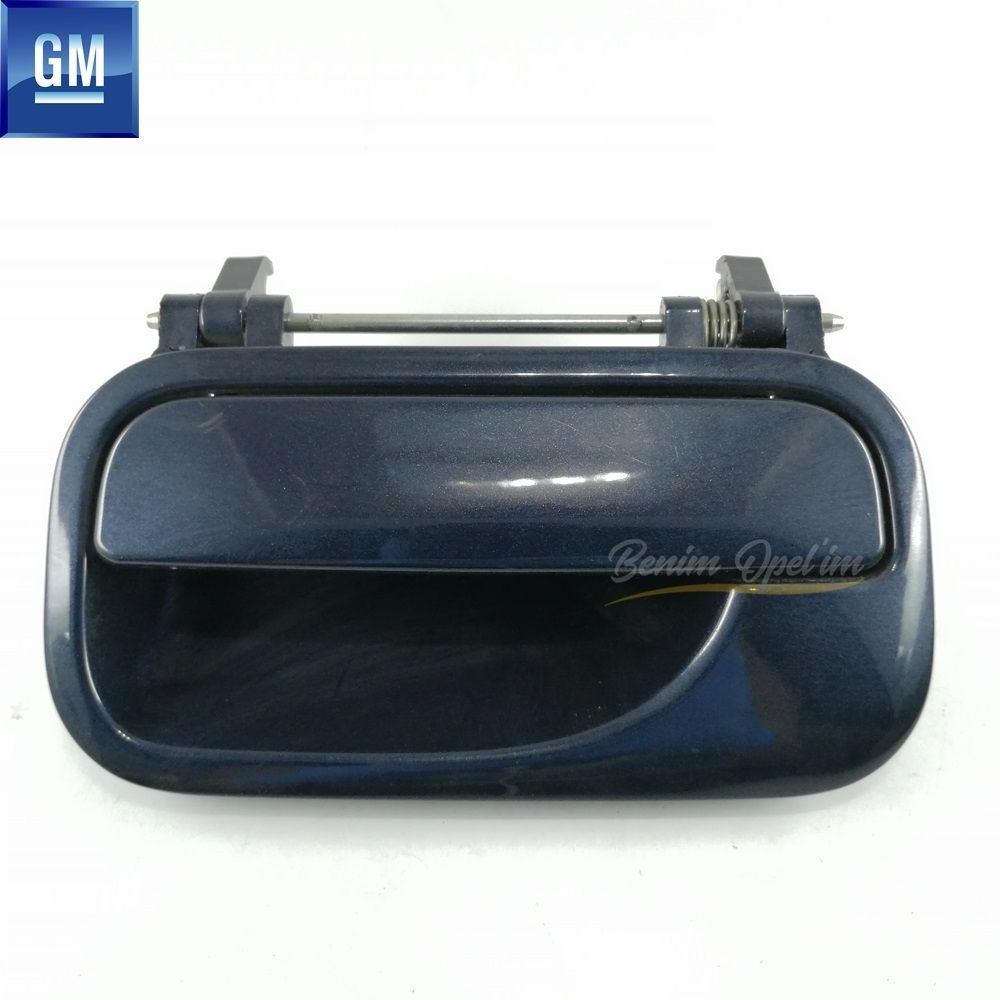 Opel Vectra B Left Door Exterior Opening Handle Navy Blue (Dark Blue) GM Original 5138105LAC - 9192217