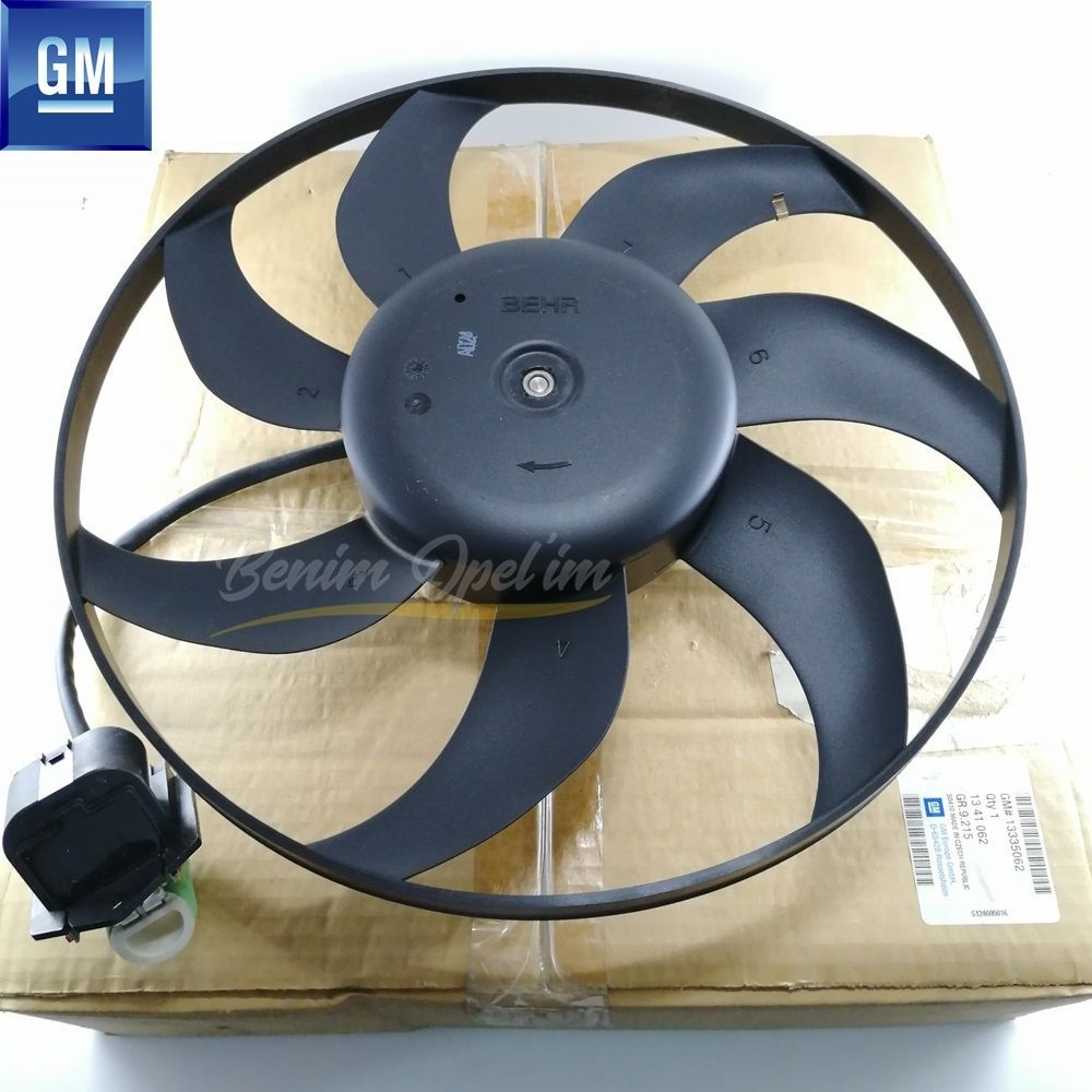 Opel Insignia A Complete Propeller Radiator Fan Motor A16XER, A18XER GM Genuine 1341062 - 13335062