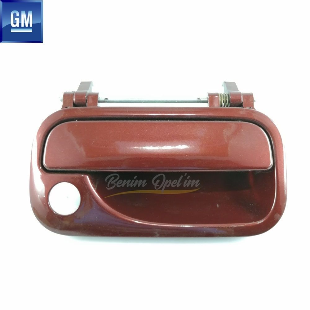 Product Code : 5138103KIR - Perforated Right Front Door Outside Opening Handle Burgundy (Dark Red) Opel Vectra B, Corsa B Coupe, Tigra A GM Original 5138103KIR - 9192212