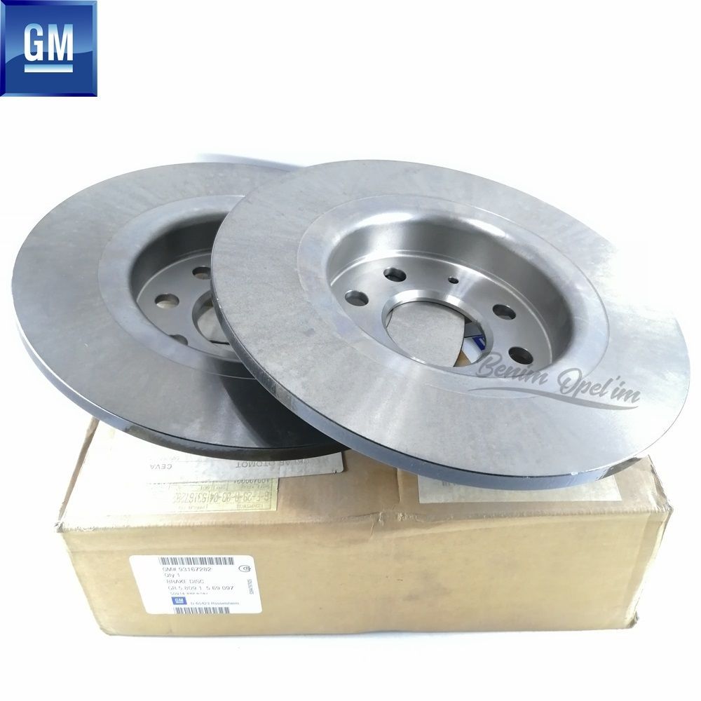 Product Code : 569097 - Opel Corsa E, Adam 4-lug Rear Brake Disc Kit 264X10 mm 15 Inch GM Genuine 569097 - 93167282