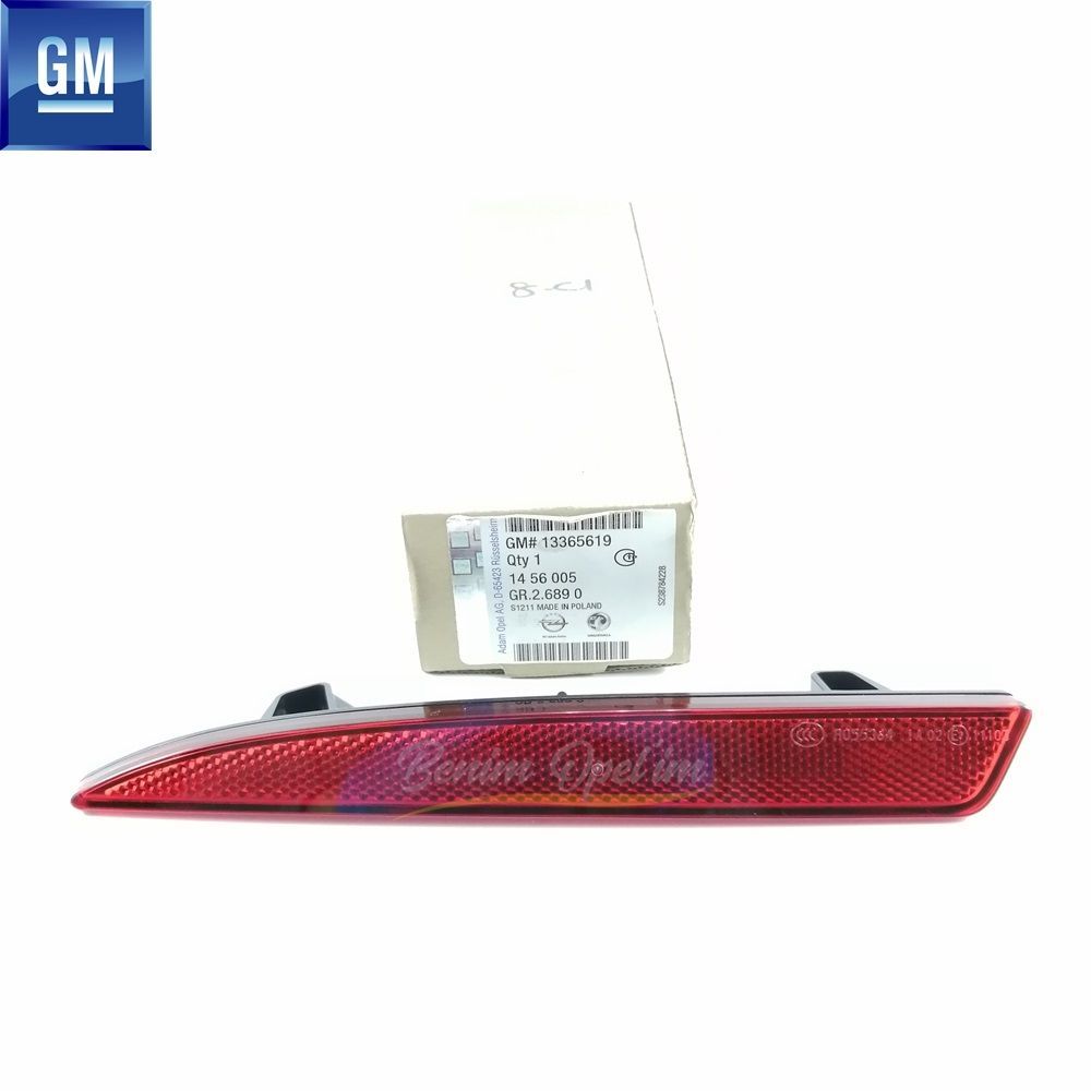 Product Code : 1456005 - Opel Astra J Opc Gtc Left Rear Bumper Reflector Red GM Genuine 1456005 - 13365619