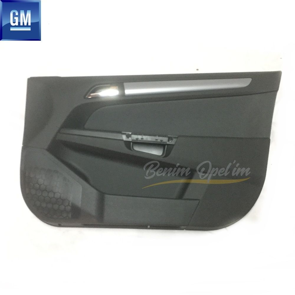 Opel Astra H Grey Coated Complete Right Front Door Trim Smoked GM Genuine 7232208 - 13153882