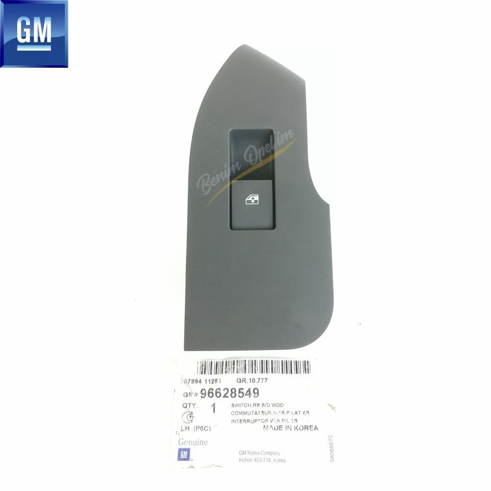 Chevrolet Captiva C100 Left Rear Door Window Lift Button Black GM Genuine 96628549