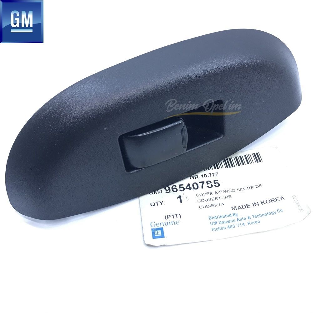 Product Code : 96540785 - Chevrolet Aveo T200, Kalos Right Rear Door Window Lift Button Black GM Genuine 96540785 - 612W13740