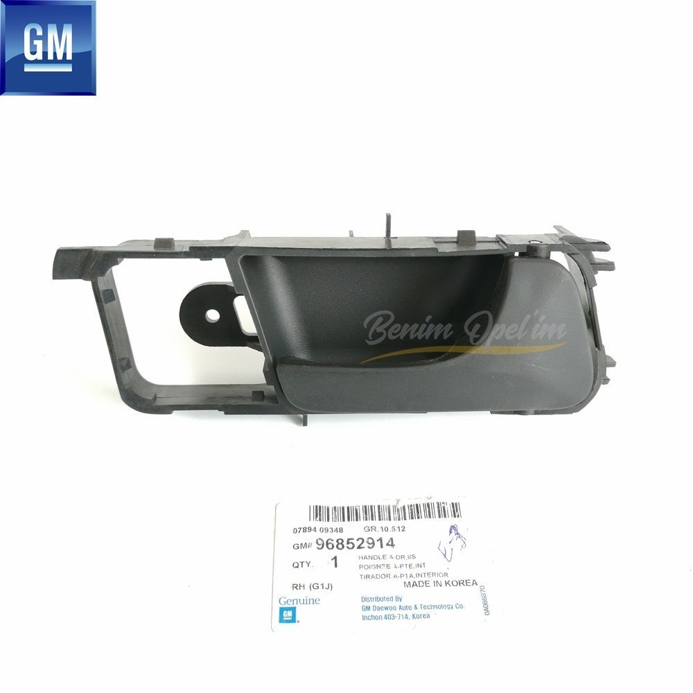 Product Code : 96852914 - Chevrolet Lacetti J200 Right Door Interior Opening Handle Black GM Original 96852914