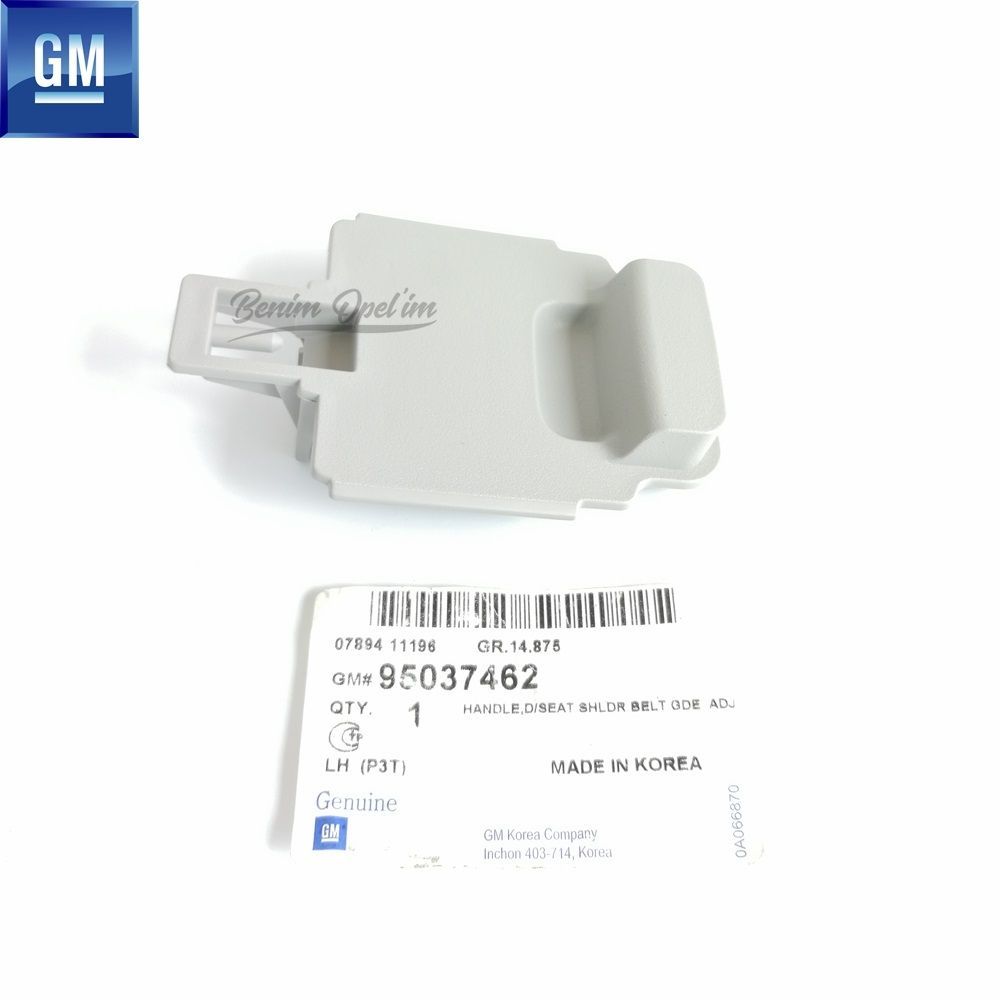 Product Code : 95037462 - Chevrolet Aveo T300 Left Seat Belt Adjuster Ratchet Light Grey GM Genuine 95037462