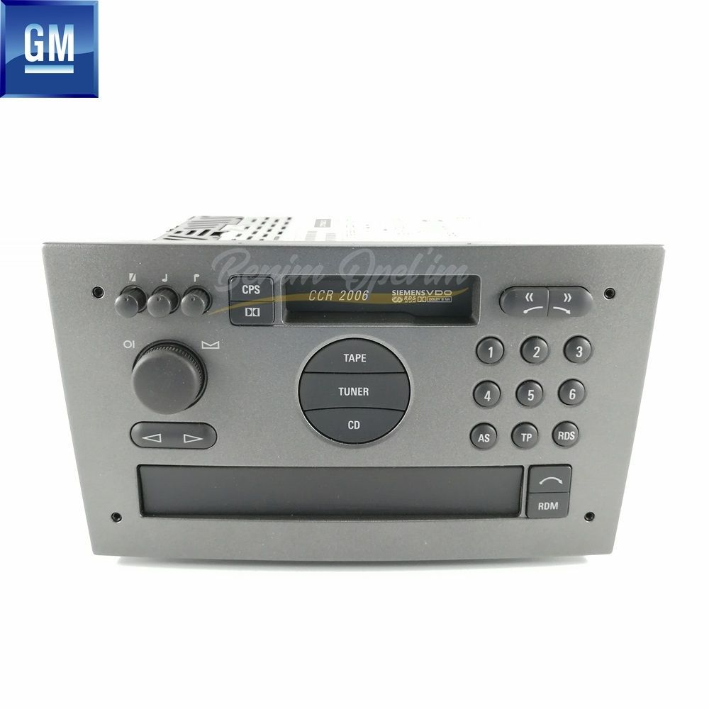 Product Code : 93176764 - Complete Cd Player, Cassette Player And Radio Tape Metallic Grey (Ccr 2006) Opel Corsa C, Meriva A, Vectra C, Combo C GM Original 93176764 - 6780143