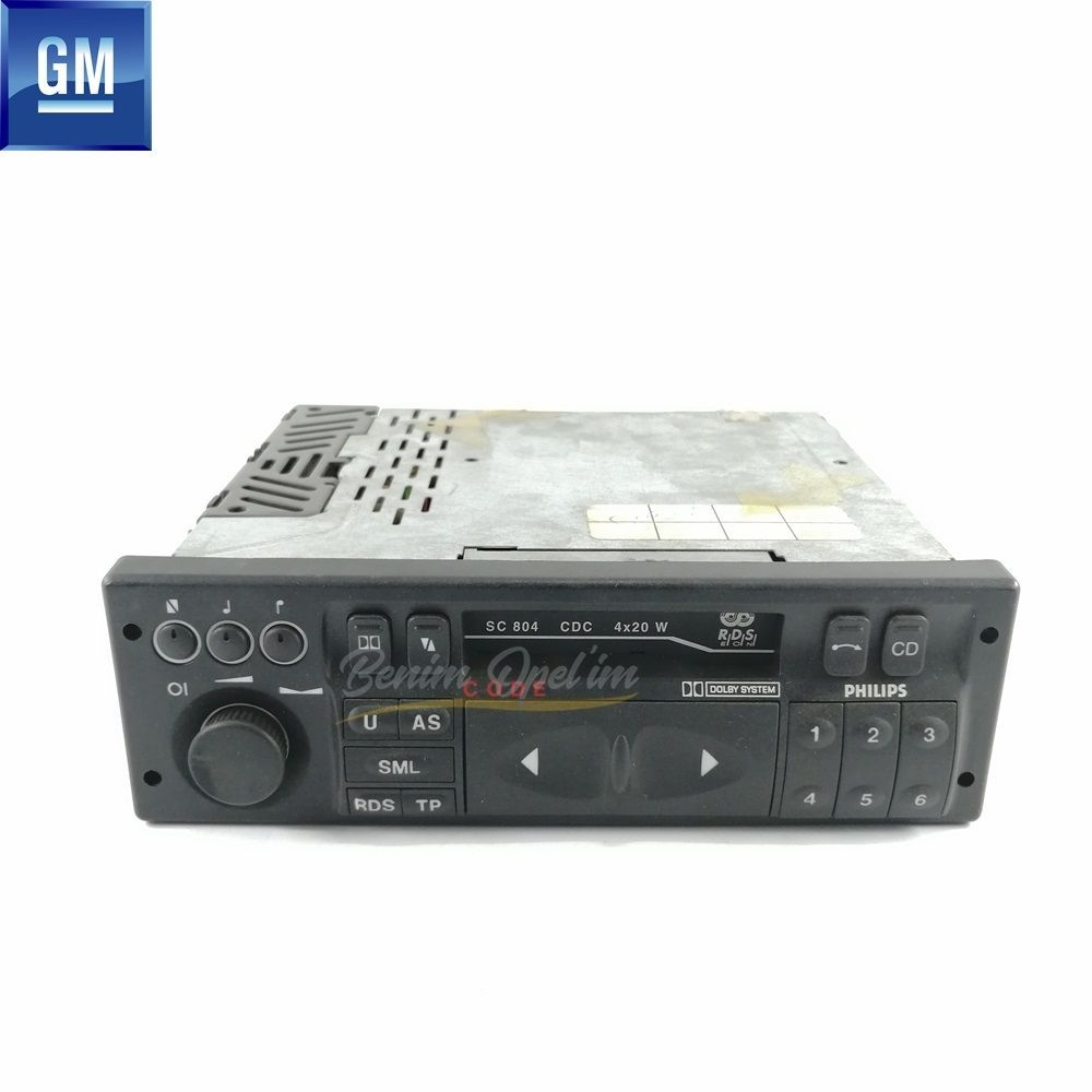 Complete Radio And Cassette Player Tape (Phılıps Sc 804) Opel Astra F, Corsa B, Tigra A, Omega B GM Original 1780340 - 90486875