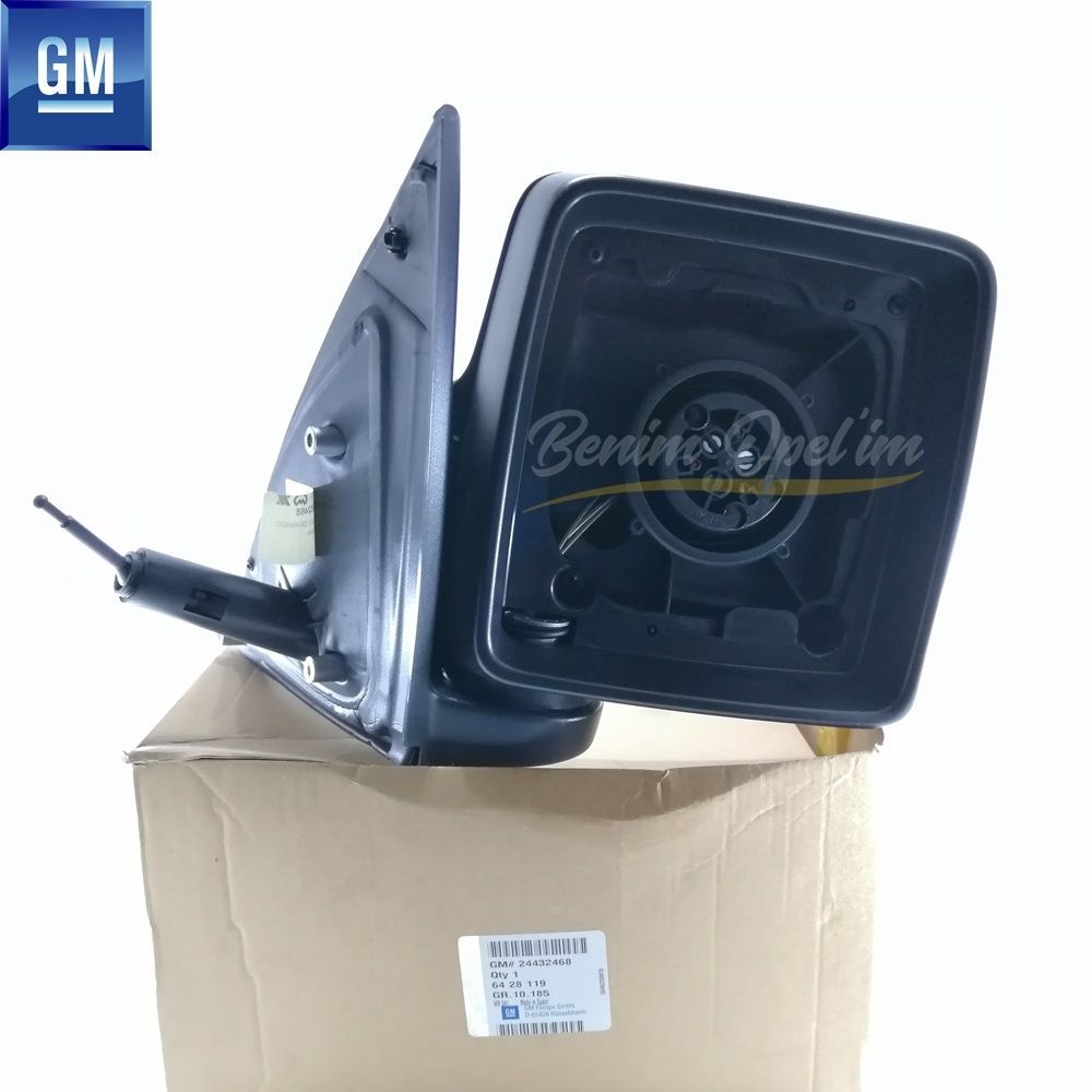 Opel Combo C Manual Right Outside Rear View Mirror Housing Black GM Original 6428119 - 24432468