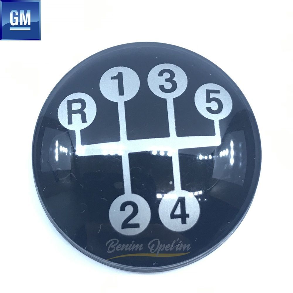 Product Code : 5738994 - 5 Forward Manual Gear Shift Knob Plate Black Round Type Opel Astra F G, Corsa B, Vectra B, Zafira A, Calibra, Tigra A GM Genuine 5738994 - 90436642