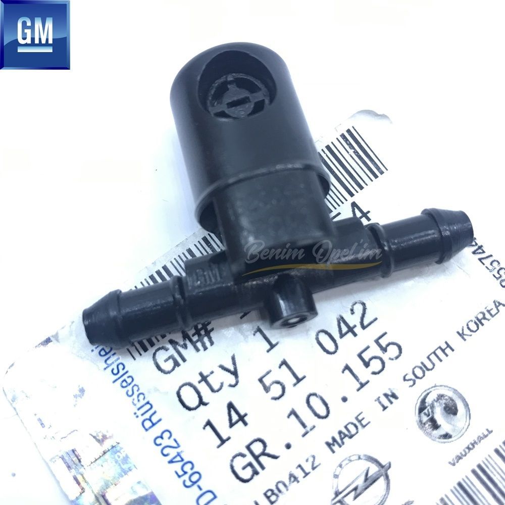 Opel Astra J Left Front Windscreen Water Sprinkler Nozzle Black GM Original 1451042 - 13260554