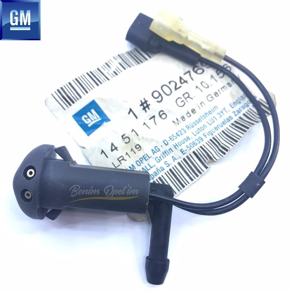 Product Code : 1451176 - Opel Omega A, Vectra A Windscreen Heated Water Sprinkler Nozzle Black GM Original 1451176 - 90247691