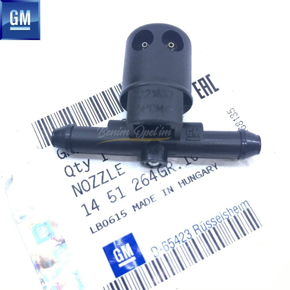 Product Code : 1451264 - Opel Corsa D Double Windscreen Water Sprinkler Nozzle Black GM Original 1451264 - 13182861