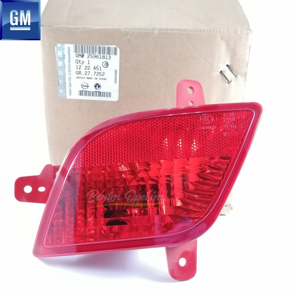 Opel Mokka, Mokka X Left Rear Fog Lamp Red GM Genuine 1222451 - 25961813