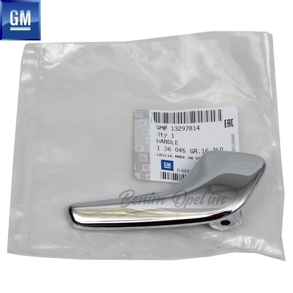 Opel Corsa D Right Front And Rear Door Interior Opening Handle Chrome GM Genuine 136045 - 13297814