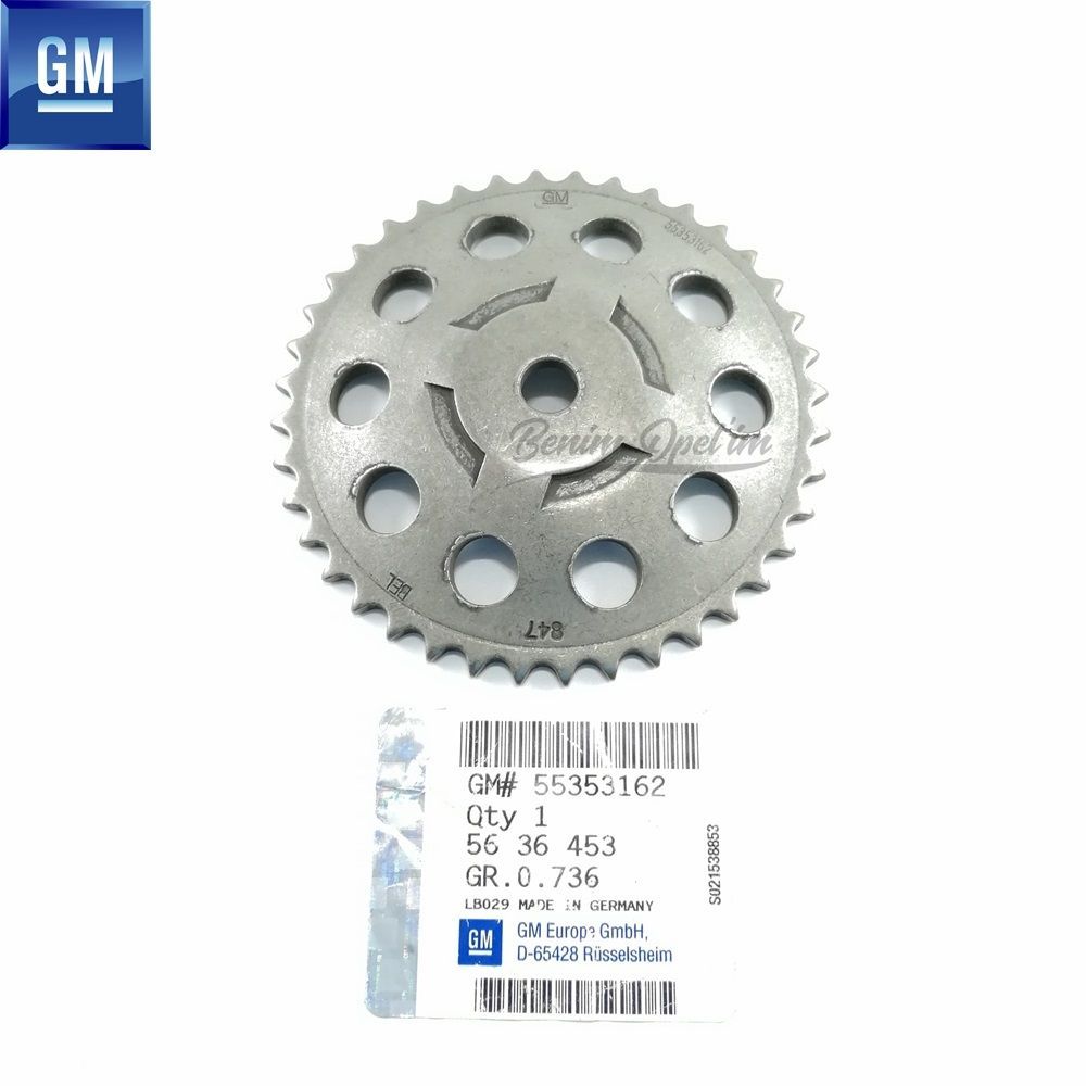 40 Teeth Timing Chain Sprocket 1.0/1.2/1.4 Opel Astra G, Zafira A, Astra H, Corsa C D, Meriva A, Tigra B, Agila A GM Genuine 5636453 - 55353162