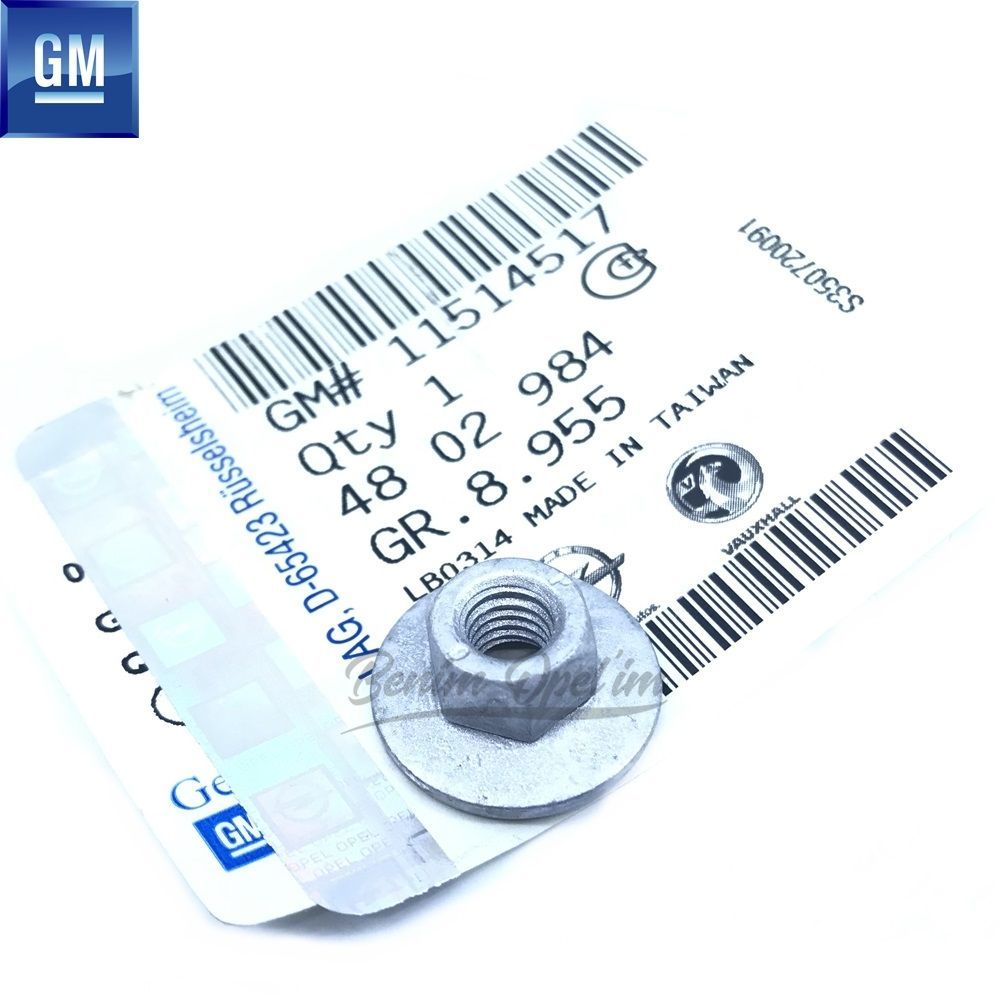 Product Code : 4802984 - Pipe And Front Fender Hexagon Nut M6X1.5 Chevrolet Captiva C100, Trax, Opel Mokka, Mokka X, Antara GM Original 4802984 - 11514517 - 11514517