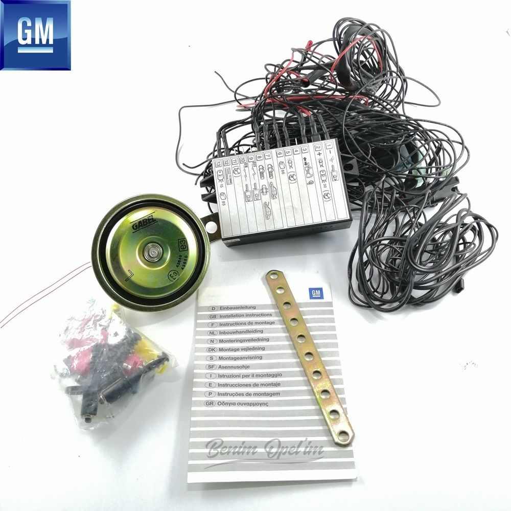 Anti-Theft Alarm Set Opel Astra F, Calibra, Corsa A B, Tigra A, Frontera A, Omega B, Vectra A B GM Genuine 1716395 - 90350781