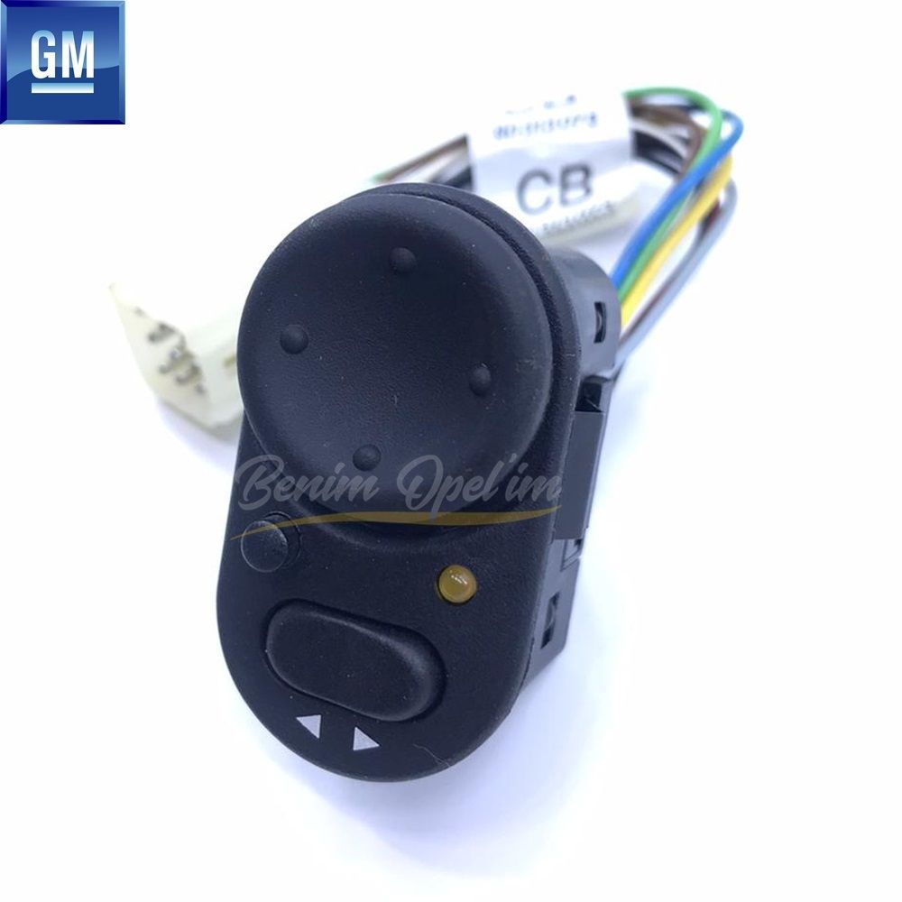 Opel Vectra A, Frontera A Complete Outside Rear View Mirror Adjustment Control Black (CB) GM Genuine 1240490 - 90313073