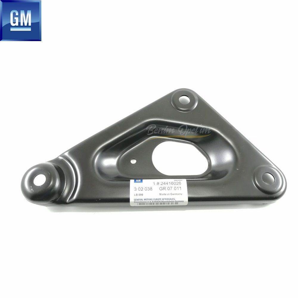 Product Code : 302038 - Left Front Crossmember Lower Connection Plate Opel Astra G, Zafira A, Astra H, Meriva B, Zafira B GM Genuine 302038 - 24416026