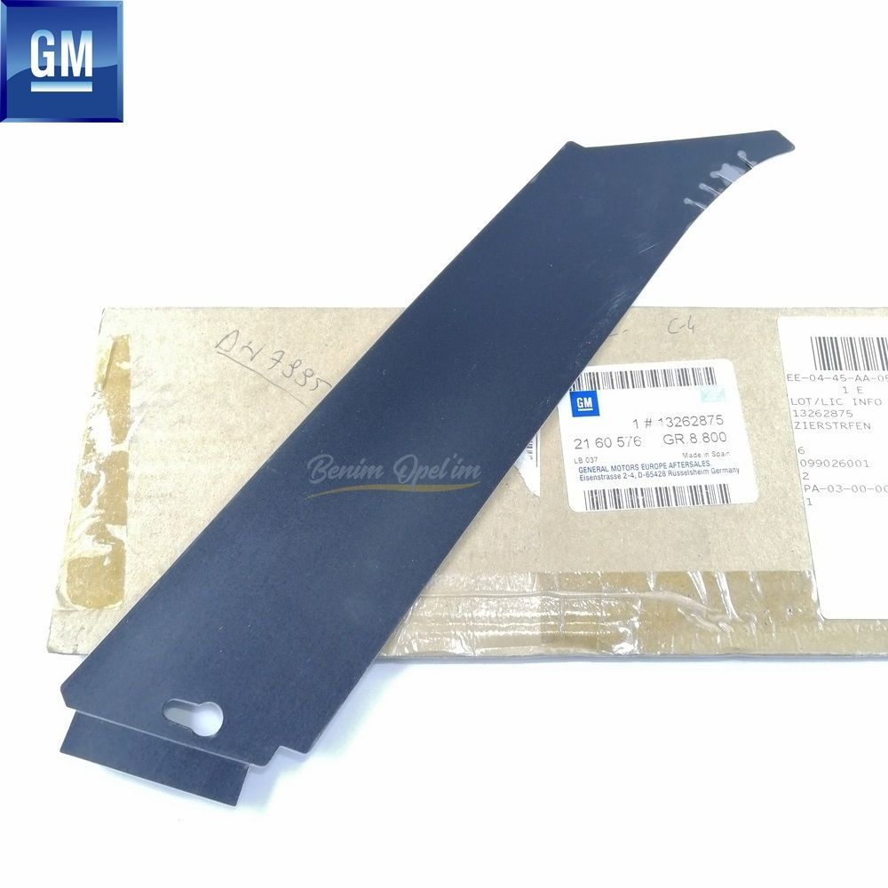 Opel Corsa D Single Door Right Front Door Pillar Band Black (Centre B Pillar Cover) GM Genuine 2160576 - 13262875