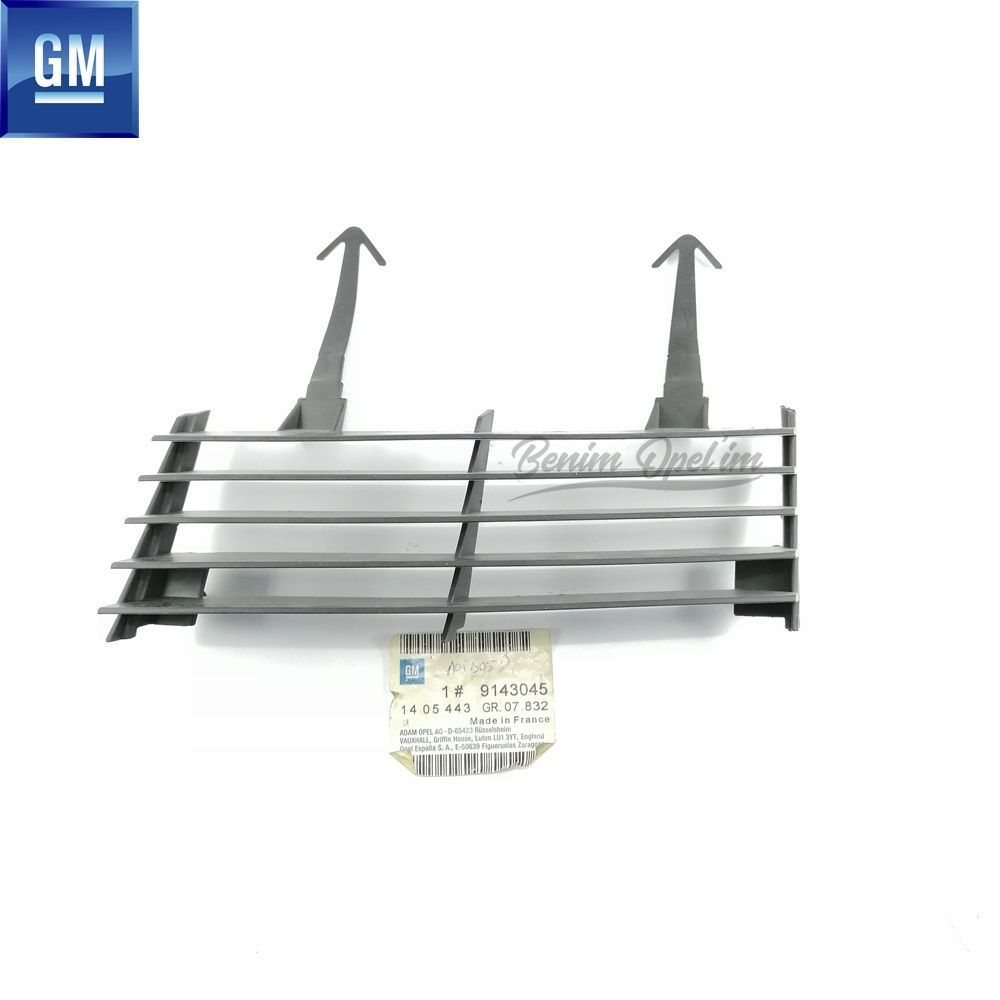 Product Code : 1405443 - Opel Omega B Front Bumper Towbar Grille Black GM Original 1405443 - 9143045