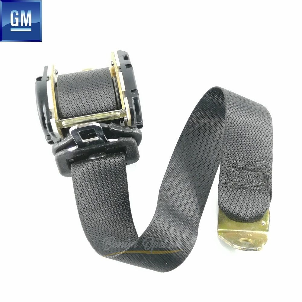 Opel Astra F, Vectra A Left Rear Seat Belt Black GM Genuine 197034 - 90286923