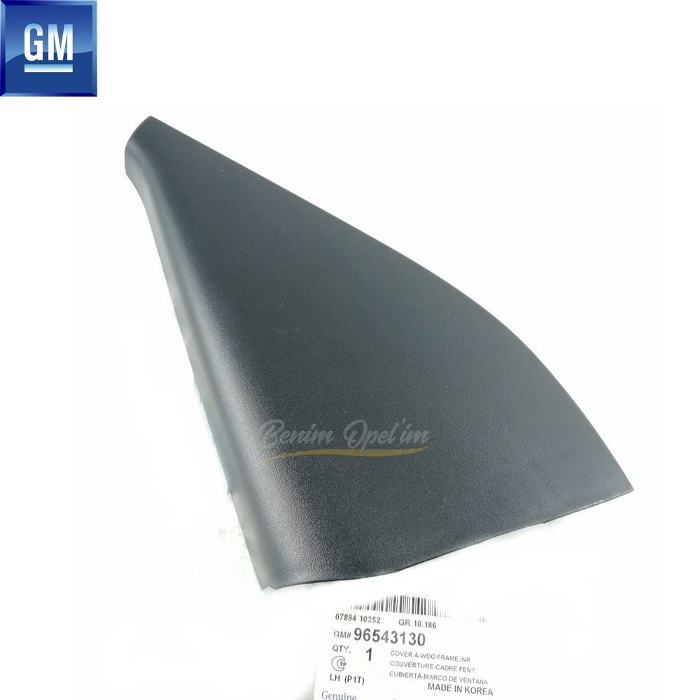 Chevrolet Kalos Left Outside Rear View Mirror Inner Corner Cover Black GM Genuine 96543130