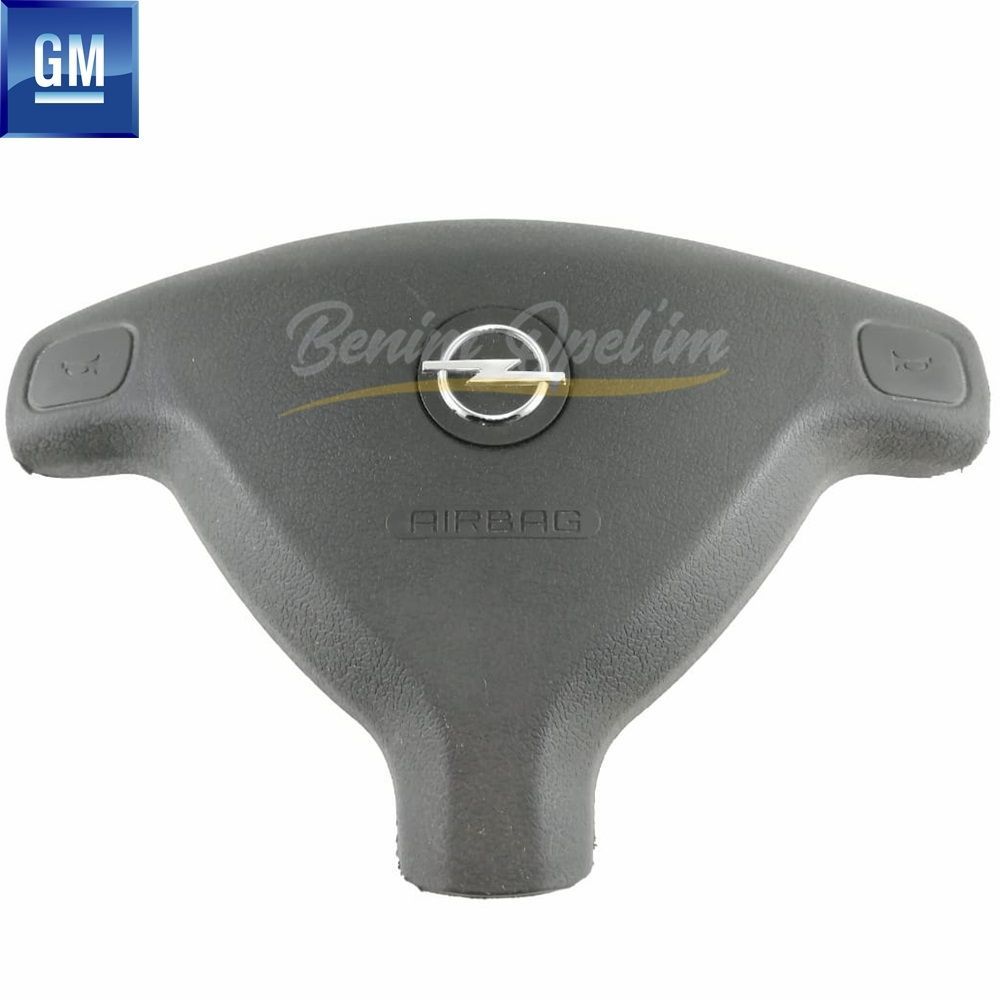 Complete Steering Wheel Airbag Black (GF) 1998-2003 Opel Agila A, Astra G, Zafira A GM Genuine 199180 - 90437285