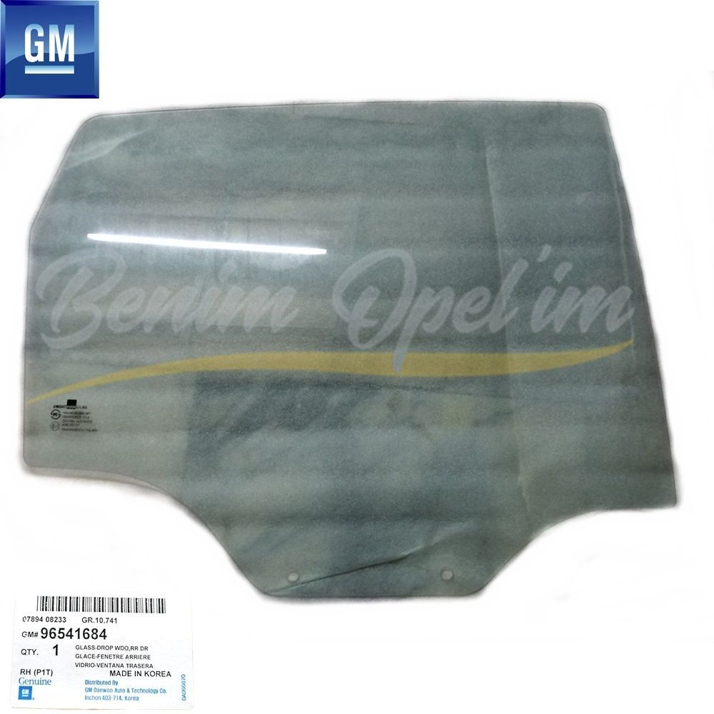 Product Code : 96541684 - Chevrolet Kalos HB Door Glass Rear Right H/B Kalos GM Original 96541684 - 43R00107