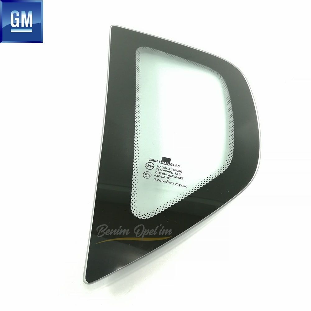 Product Code : 96543050 - Chevrolet Aveo HB, Kalos HB Left Rear Fixed Corner Glass GM Genuine 96543050 - 43R00107