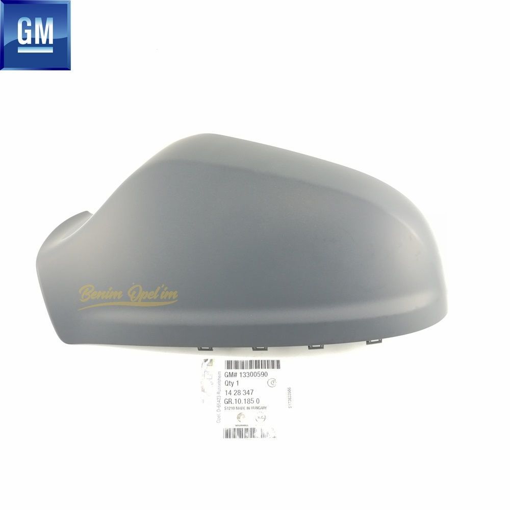 Opel Astra H Left Mirror Cover Primer Black Makeover Case GM Genuine 1428347 - 13300590