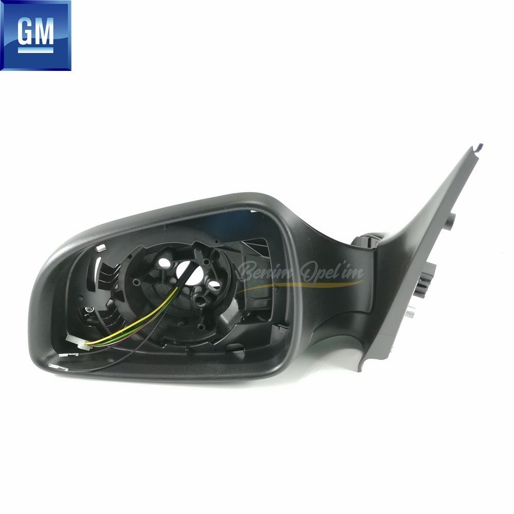 Opel Astra H Heated Electric Left Outside Rear View Mirror Housing Black GM Original 1428395 - 13312982