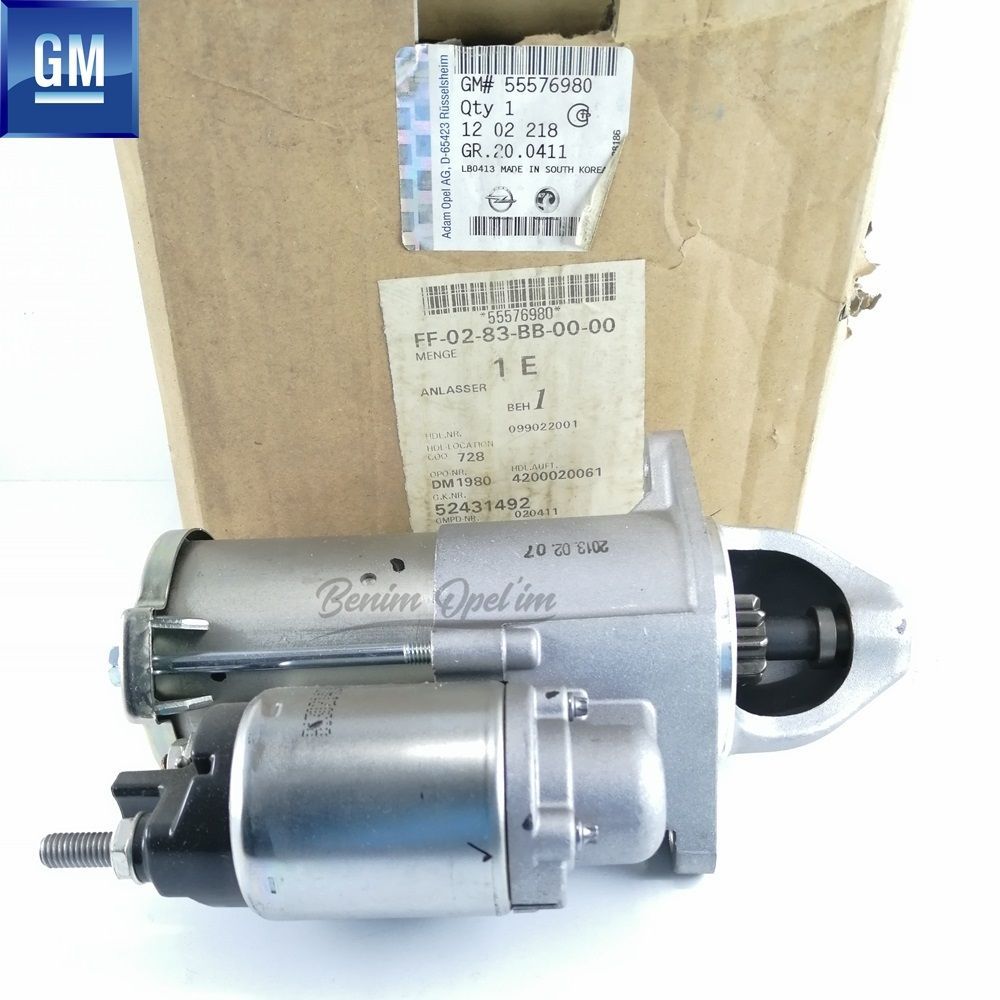 9 Gear Complete Starter Motor 1.4/1.6/1.8/1.8 1.1KW 12V Chevrolet Aveo, Cruze, Trax, Opel Astra G H J, Corsa C D E, Insignia A, Meriva A, Mokka, Zafira A B C GM Genuine 1202218 - 55576980