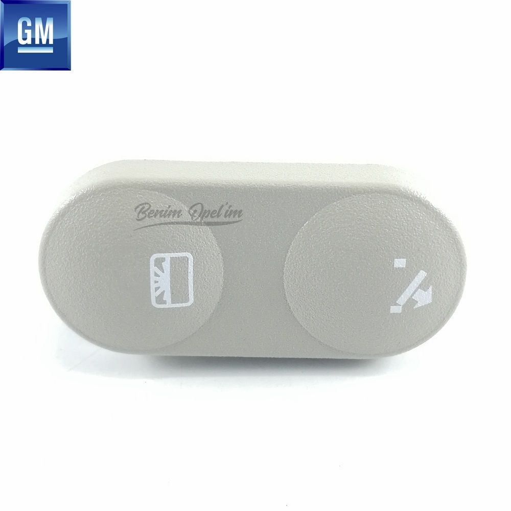 Sunroof Button Grey Opel Astra F G, Corsa B C, Vectra A B, Frontera A, Zafira A, Calibra, Tigra A, GM Genuine 6240047 - 9104185