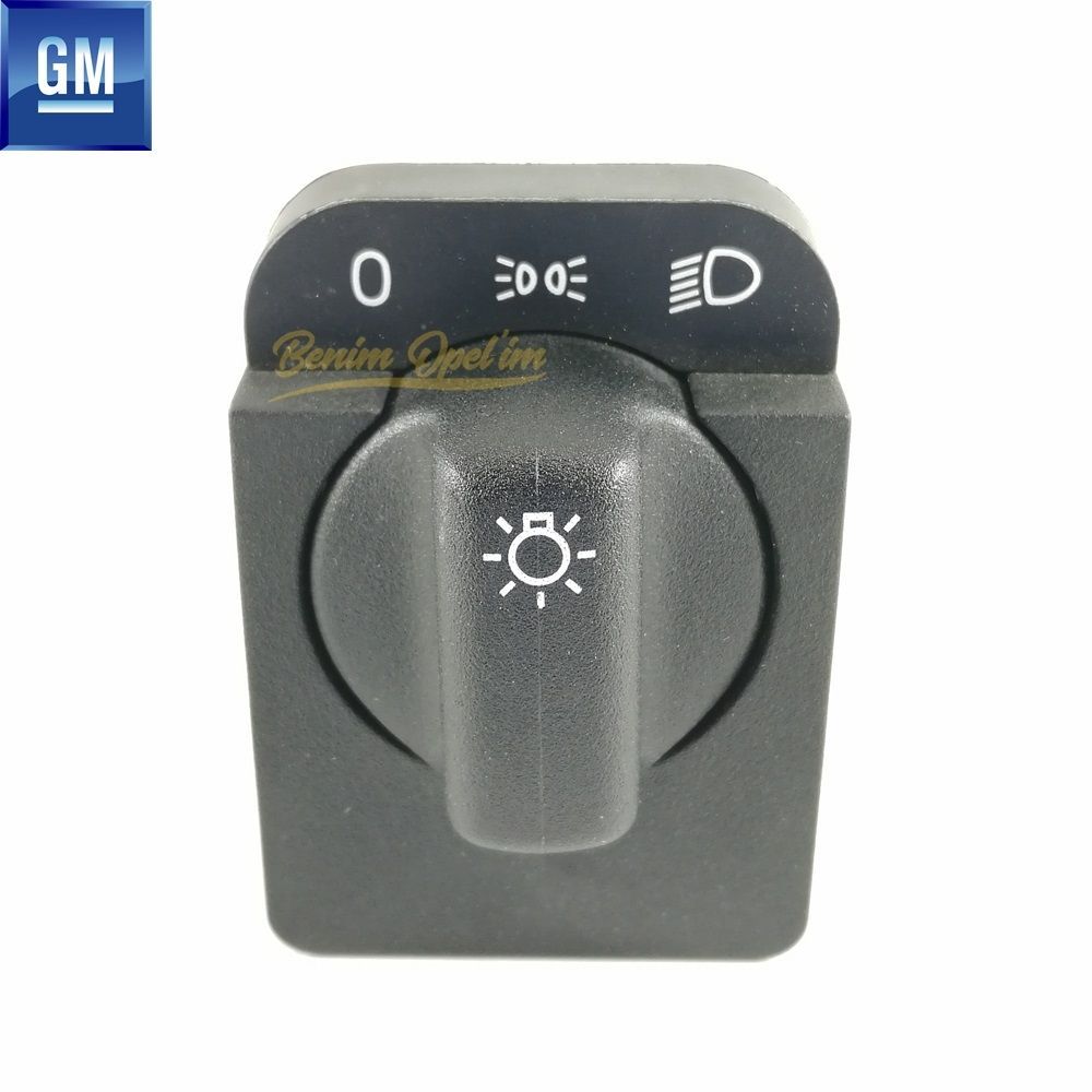 Interior And Exterior Light Switch Black Opel Astra F, Corsa B, Tigra A GM Genuine 1241319 - 90381877