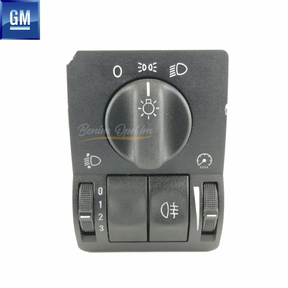 Product Code : 1240484 - Opel Astra G, Zafira A Complete Fogless Headlamp Switch Black GM Genuine 1240484 - 9181045