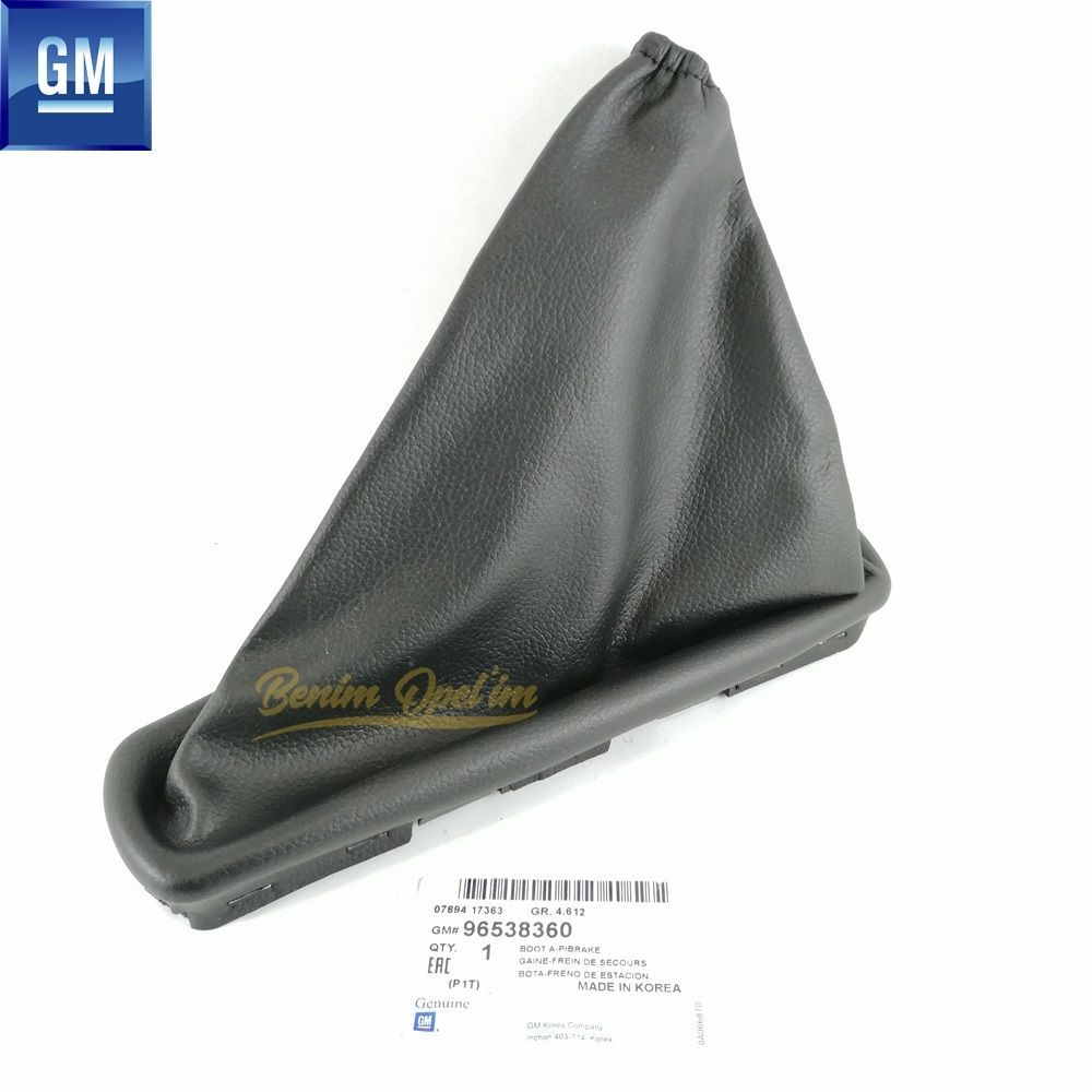 Product Code : 96538360 - Chevrolet Aveo T200, Kalos Leather Hand Brake Boot Black GM Genuine 96538360